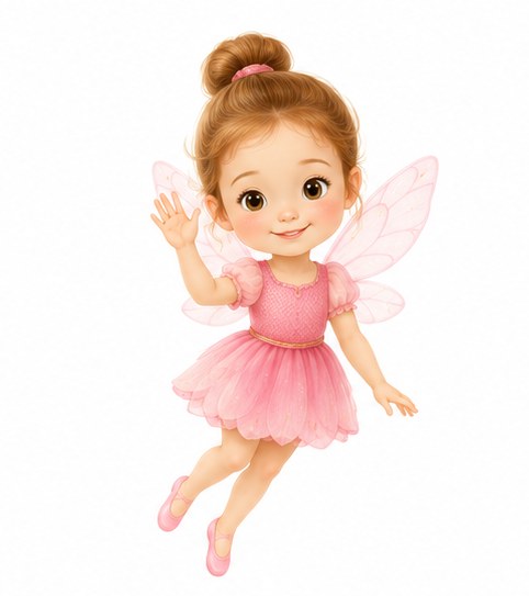 The Flyaway Fairy waving happily